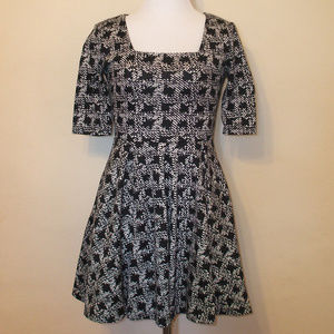 Mimi Chica Black/White Skater Dress